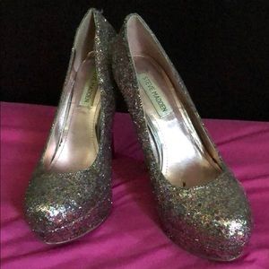 Steve Madden Multi Color Glitter Heel - size 8
